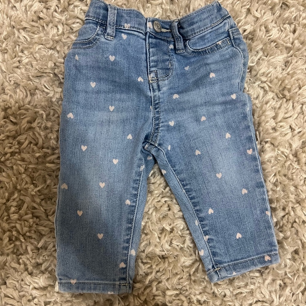 OshKosh B'gosh Light Blue Heart Print Jeans